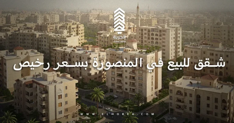شقق للبيع في المنصورة بسعر رخيص